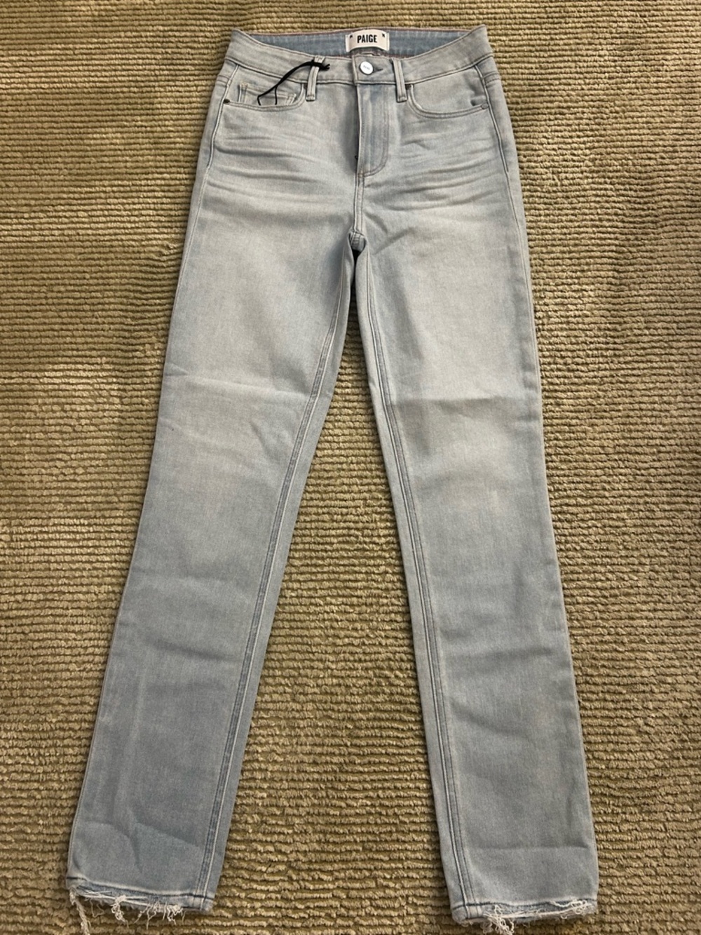 NWT PAIGE Straight Leg Jeans in Light Denim Wash